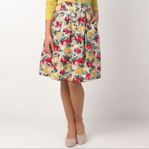 NWT Cath kidston cotton button front skirt size 12